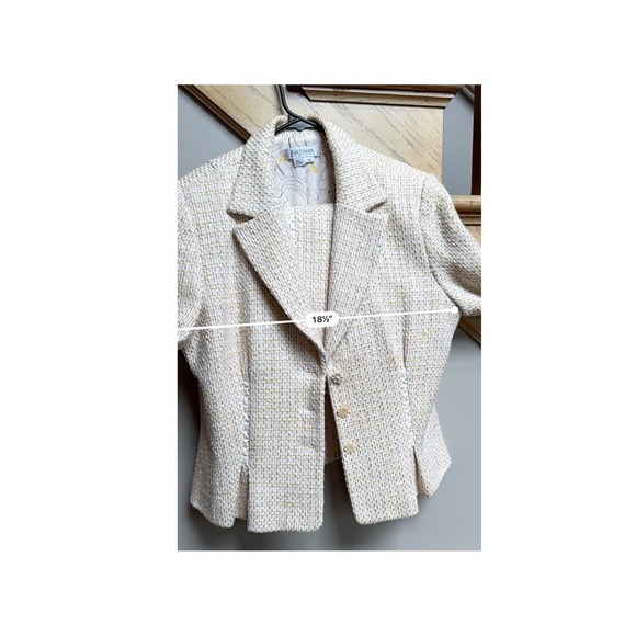 Kay Unger NY Women Tweed Skirt Suit Set 16 Church Wedding Old Money Quiet Luxury - Picture 15 of 16